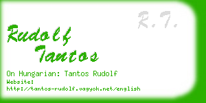 rudolf tantos business card